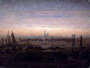 Greifswald w swietle ksiezyca Caspar David Friedrich